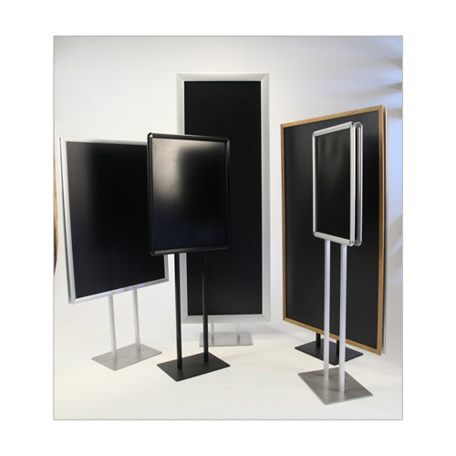 Double Pole Poster Floor Stand 24x72 Sign Holder with SECURITY SCREWS on  Snap Frame 1 1/4