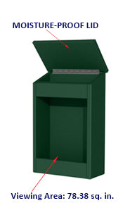 FreeStanding Outdoor Flyer Information Box. Available in 6 Recycled Plastic Lumber Finishes
