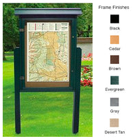 ECO-Design 28x42 Outdoor Freestanding ULTRA-SIZE Information Message Board Kiosk, Single-Sided Portrait Cabinet