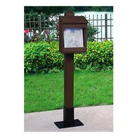 FreeStanding Outdoor Flyer Specialty Box is available in 6 Plastic Lumber Finishes