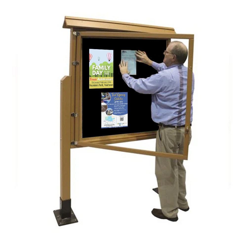 Large Counter Message Board Eco-Design 41 x 42 MEGA Information Center Free Standing Message Board ...