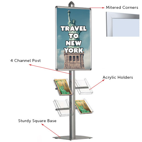 Euro-Style POSTO-STAND™ 22x28 Snap Frame Clear Literature Holders ...