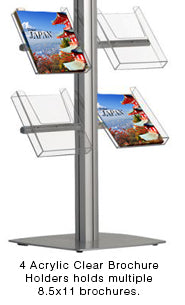 Euro-Style Literature POSTO-STAND™ 8.5 x 11 Snap Frame with 4 Clear  Literature Holders – FloorStands