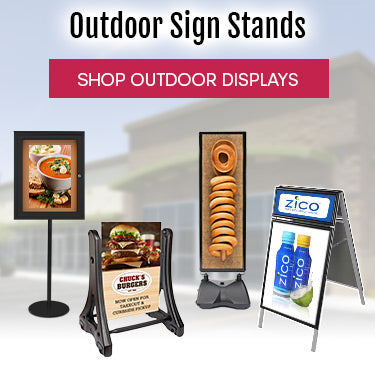 Natural Color Wood Display Stands, Acrylic Sign Holders