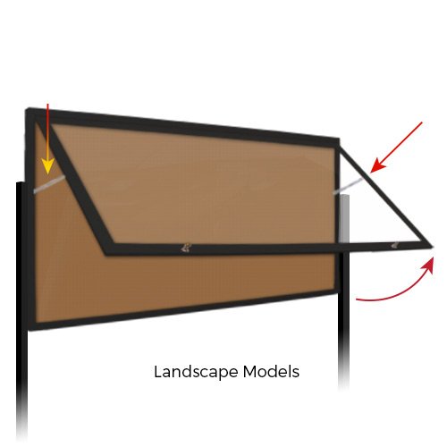 Standing Extreme WeatherPlus XL Outdoor Bulletin Board Cases LED Light ...