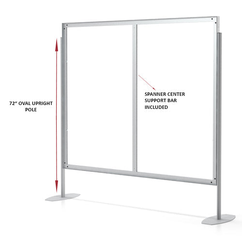 Value Line Freestanding 60 x 72 SEG Tension Fabric Frames | with Upright  Posts - Single or Double Sided