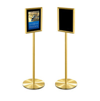 Touch of Class 11x14 Hospitality Sign Holder Stands + Black Velour + Brass Finishes + 4 Finishes