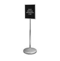 11x14 Changeable Letter Board Upscale Hospitality Satin Aluminum Sign Holder Floorstands