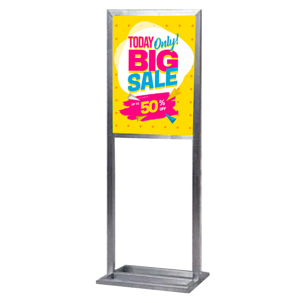 22x28 Indoor Heavy-Duty Steel Sign Stand with Double Post For Posters and Graphics + Two-Sided Viewing