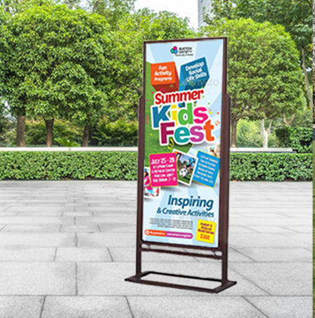 GENGA展 オフィシャルポスター GOOD WEATHER 30x70 Jumbo Weather Warrior Sign Holder Display Stand Free