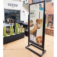 30x70 Jumbo Weather Warrior Sign Holder Display Stand | Weatherproof Heavy-Duty Poster Sign Stand