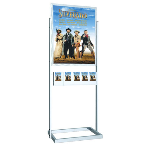22 x 28 FRAME IN VERTICAL FORMAT WITH 10 PAMPHLET HOLDERS (SHOWN in SILVER)