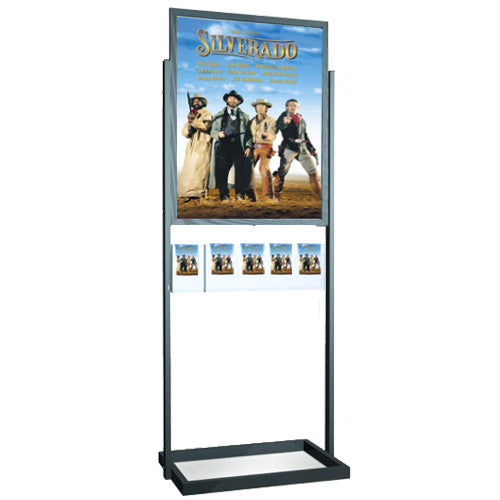 22 x 28 FRAME IN VERTICAL FORMAT WITH 10 PAMPHLET HOLDERS (SHOWN in BLACK)