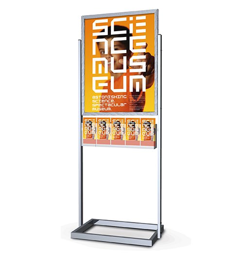 1 Tier Information Board 24x36 with Sturdy Rectangular Base Sign Stand and  Top Load Poster Holder