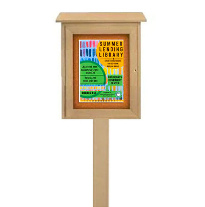 Eco-Friendly 20x20 Outdoor Cork Board Message Center w Header