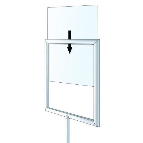 1/4" TOP LOADING SIGN FRAME ACCEPTS POSTERS 36x72