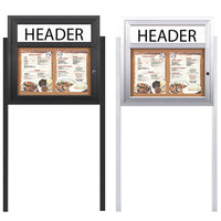 MENU CASE SHOWN: 8.5 x 11 MENUS (2) ACROSS | AVAILABLE IN SILVER, BLACK, DARK BRONZE & GOLD