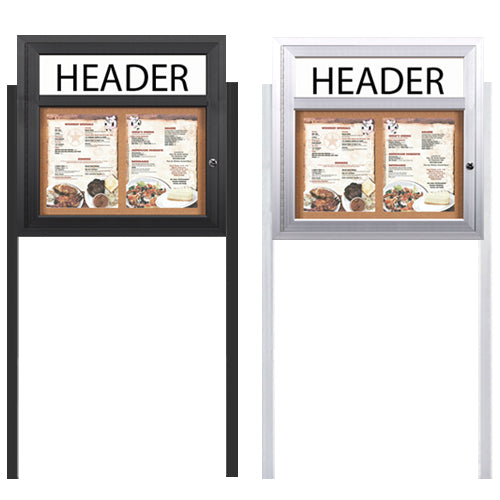 MENU CASE SHOWN: 8.5 x 11 MENUS (2) ACROSS | AVAILABLE IN SILVER, BLACK, DARK BRONZE & GOLD