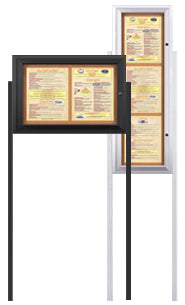 Outdoor Menu Case Illuminated Standing on Leg Posts For 11x14 Menus ...