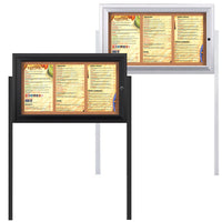 MENU CASE SHOWN: 8.5 x 14 MENUS (3) ACROSS | AVAILABLE IN SILVER, BLACK, DARK BRONZE & GOLD