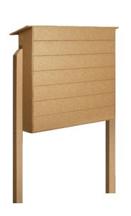 Standing Faux Wood Outddor Message Center 32x48 Eco-Friendly Recycled Plastic Enclosed Information Board