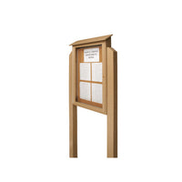 Outdoor Message Center with Posts 48x48 (Shown in Sand) (Single Door - LEFT Hinged)