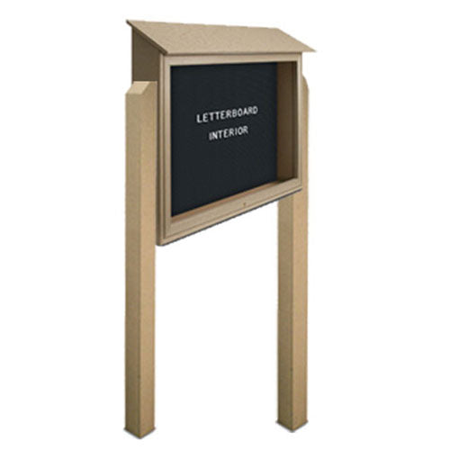 FREE STANDING OUTDOOR LETTER MESSAGE CENTER 45x30 (TOP Hinged with SINGLE DOOR)