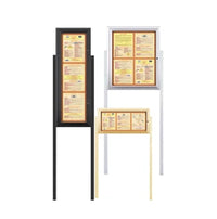 Outdoor Enclosed Menu Cases with Leg Posts for 8 1/2" x 14" Portrait Menu Sizes