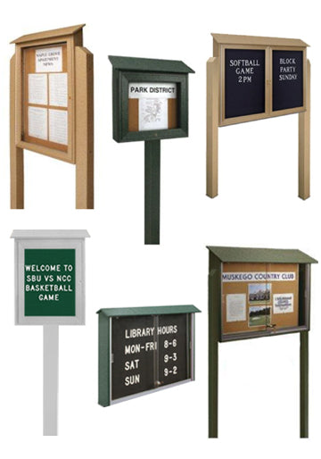 16 x 34 Standing Outdoor MINI Message Center Letter Board with
