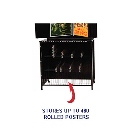 poster aufbewahrung Floor Poster Display Rack +Poster Bin Storage