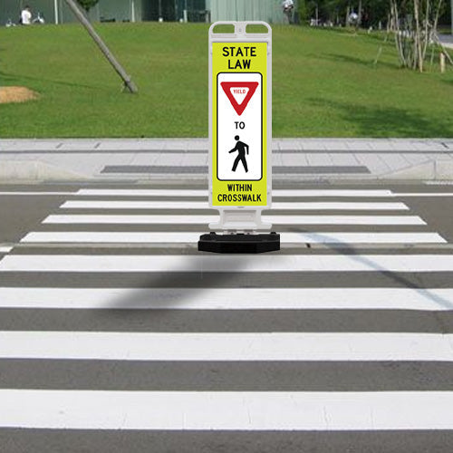 12" x 36" State Law Yield Sign Vertical Panel is ideal for ensuring safety on crosswalks.