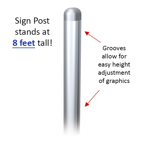 POSTO-STAND™ 8 Foot Standing Poster Display Pole for Up to 6 Graphics ...