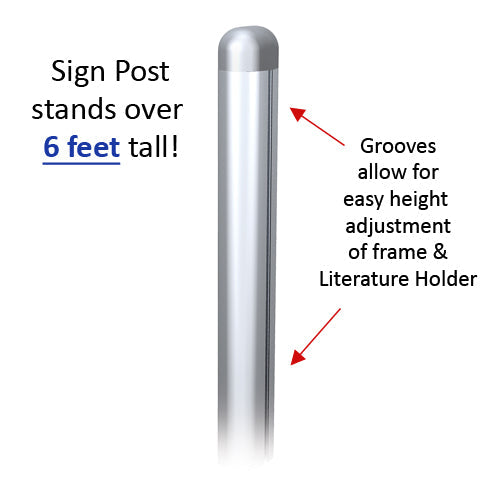 POSTO-STAND™ Sign Stand with Double Sided 24x36 Snap Frame and Optional Literature Holders