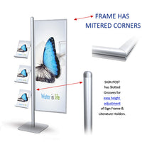 POSTO-STANDS™ Quick Change Offset Slide-in Frame (for 22x56 Posters)