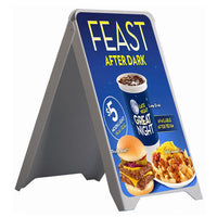 Plastic A-Board Pavement Sign holders with rounded corners 