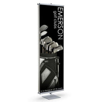 BANNER STAND WITH SQUARE BASE (SHOWN in SLIVER)