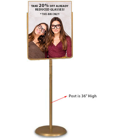 22x28 Inch White Floor Sign Holder - Freestanding Poster Stand For Menus & Ads, Great For Restaurants, Cafes & Stores