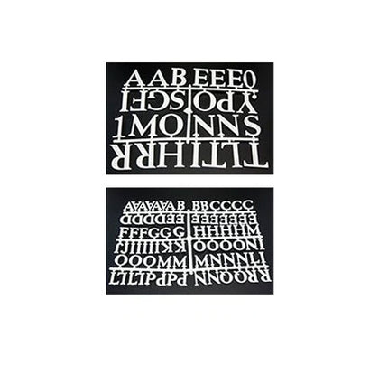 SILVER Helvetica Changeable Letter Sets For Letterboards – FloorStands
