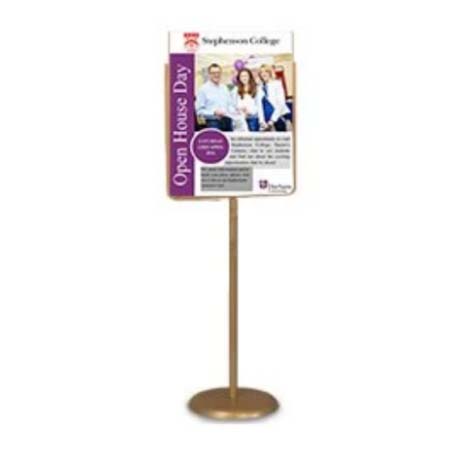 24 x 36 Poster Sign Stand on a Pedestal | Gold