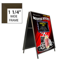 A-Frame 22"x 34" Sign Holder with Fast Change Aluminum Snap Frame, Folding Sign Floor Stand