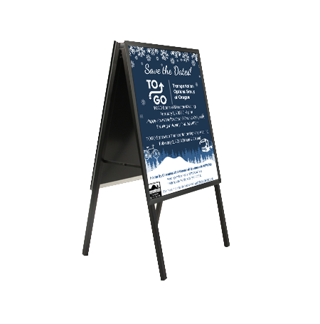 A-Frame 22x34 Sign Holder | Security Snap Frame 1 1/4