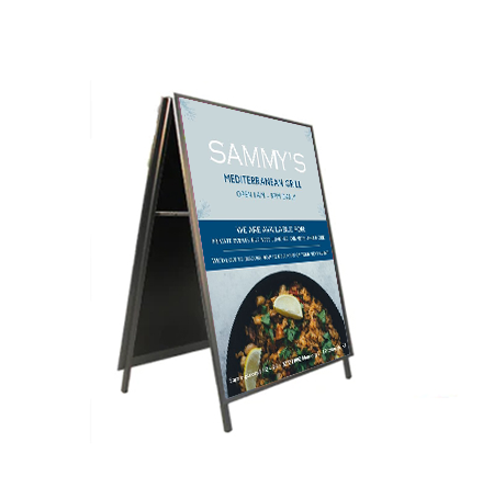 A-Frame 42x42 Sign Holder | with SECURITY SCREWS on Snap Frame 1 1/4" Wide