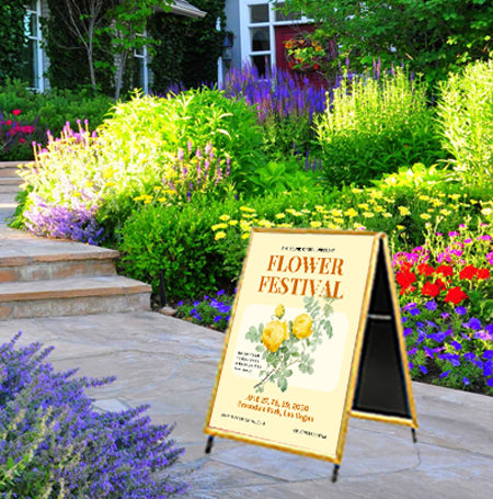 Wooden A-Frame 14x22 Sign Holder | WOOD Snap Frame 1 1/4