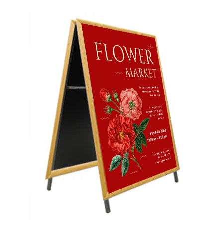 A-Frame 20x24 Sign Holder | WOOD Snap Frame 1 1/4" Wide