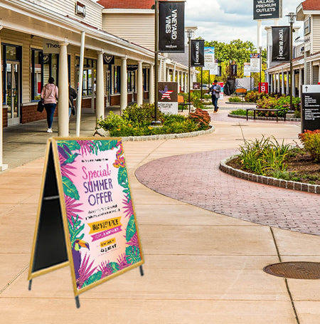 Wood Snap Frame, Folding A-Frame 17x23 Sign Holder with FREE
