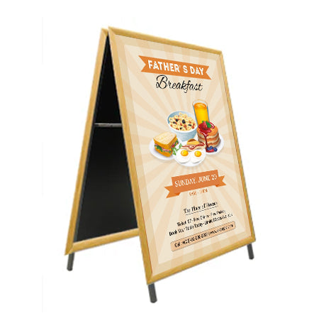 A-Frame 30x40 Sign Holder | WOOD Snap Frame 1 1/4" Wide