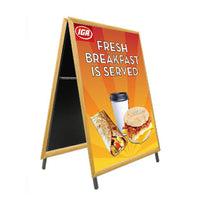 A-Frame 48x72 Sign Holder | WOOD Snap Frame 1 1/4" Wide