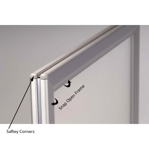 STREET-MASTER 22x28 Pavement Wind Snap Frame Sign Stand with Flexible ...