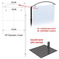 Swinging Banner Sign Floorstand - Single Sided Display