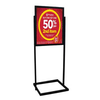 One Tier Information Board Stand for 18x24 Posters and Signs | Insert Two Graphics - Double-Sided Viewing